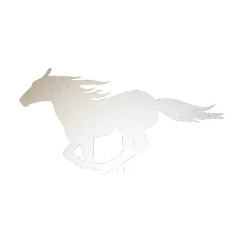 Samolepící dekorace Kůň 029 levá (82 - odrazková reflexní bílá) SAMOLEPKA NA AUTO, NÁLEPKA, FÓLIE, POLEP, TUNING, VLASTNÍ TEXT, TISK, AUTOSAMOLEPKY.cz, POLEPY, OBRÁZEK, LOGO, 3D STICKERS