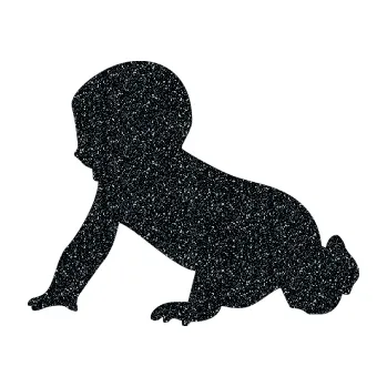 samolepka Dítě v autě 025 levá miminko silueta (85 - Ultra Metalic černá) SAMOLEPKA NA AUTO, NÁLEPKA, FÓLIE, POLEP, TUNING, VLASTNÍ TEXT, TISK, AUTOSAMOLEPKY.cz, POLEPY, OBRÁZEK, LOGO, 3D STICKERS