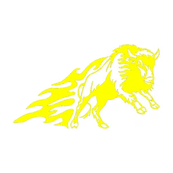 Samolepicí dekorace na vozidlo Animal flames 089 pravá býk (05 - žlutá citron) SAMOLEPKA NA AUTO, NÁLEPKA, FÓLIE, POLEP, TUNING, VLASTNÍ TEXT, TISK, AUTOSAMOLEPKY.cz, POLEPY, OBRÁZEK, LOGO, 3D STICKERS