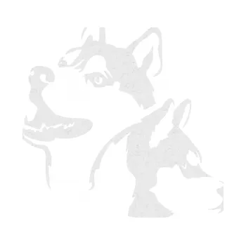 Polep vozidla SAMOLEPKA Pes 117 levá husky (84 - Ultra Metalic bílá) NA AUTO, NÁLEPKA, FÓLIE, POLEP, TUNING, VLASTNÍ TEXT, TISK, AUTOSAMOLEPKY.cz, POLEPY, OBRÁZEK, LOGO, SAMOLEPKY