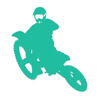 Samolepící dekorace SAMOLEPKA Motorka 004 levá motokros (25 - tyrkysová) NA AUTO, NÁLEPKA, FÓLIE, POLEP, TUNING, VLASTNÍ TEXT, TISK, AUTOSAMOLEPKY.cz, POLEPY, OBRÁZEK, LOGO, SAMOLEPKY