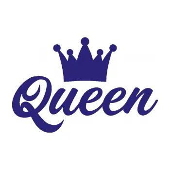 Polep vozidla SAMOLEPKA Queen nápis s korunou (22 - střední modrá) NA AUTO, NÁLEPKA, FÓLIE, POLEP, TUNING, VLASTNÍ TEXT, TISK, AUTOSAMOLEPKY.cz, POLEPY, OBRÁZEK, LOGO, SAMOLEPKY