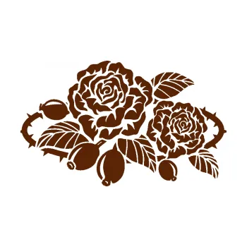 Samolepící dekorace SAMOLEPKA Interiér 004 levá růže šípková (15 - hnědá) NA AUTO, NÁLEPKA, FÓLIE, POLEP, TUNING, VLASTNÍ TEXT, TISK, AUTOSAMOLEPKY.cz, POLEPY, OBRÁZEK, LOGO, SAMOLEPKY