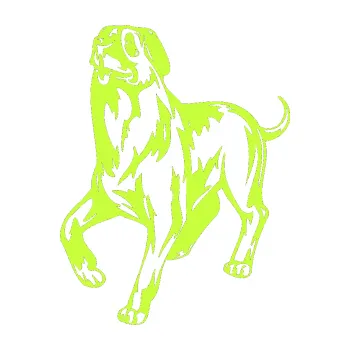 samolepka Pes 047 levá (27 - limetová) SAMOLEPKA NA AUTO, NÁLEPKA, FÓLIE, POLEP, TUNING, VLASTNÍ TEXT, TISK, AUTOSAMOLEPKY.cz, POLEPY, OBRÁZEK, LOGO, 3D STICKERS