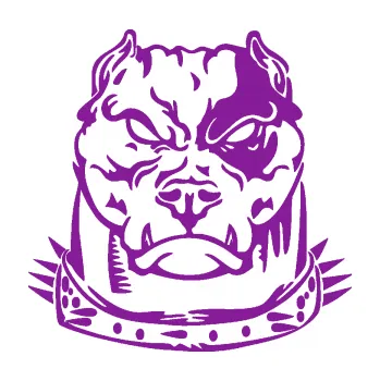 Polep vozidla SAMOLEPKA Pitbull hlava 005 levá (14 - fialová) NA AUTO, NÁLEPKA, FÓLIE, POLEP, TUNING, VLASTNÍ TEXT, TISK, AUTOSAMOLEPKY.cz, POLEPY, OBRÁZEK, LOGO, SAMOLEPKY