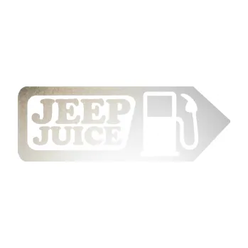 Polep vozidla SAMOLEPKA Jeep juice symbol tankování (82 - odrazková reflexní bílá) NA AUTO, NÁLEPKA, FÓLIE, POLEP, TUNING, VLASTNÍ TEXT, TISK, AUTOSAMOLEPKY.cz, POLEPY, OBRÁZEK, LOGO, SAMOLEPKY