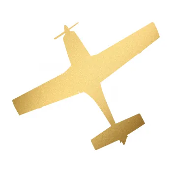 Polep vozidla SAMOLEPKA Letadlo 003 levá (43 - zlatá metalíza) NA AUTO, NÁLEPKA, FÓLIE, POLEP, TUNING, VLASTNÍ TEXT, TISK, AUTOSAMOLEPKY.cz, POLEPY, OBRÁZEK, LOGO, SAMOLEPKY