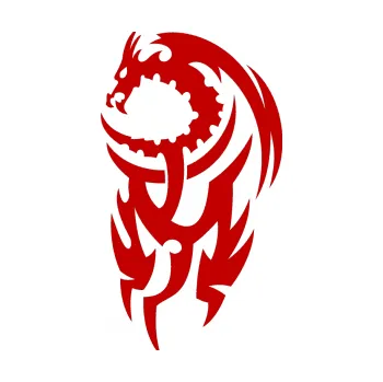 Samolepicí dekorace na vozidlo Dragon 021 levá (18 - tmavě červená) SAMOLEPKA NA AUTO, NÁLEPKA, FÓLIE, POLEP, TUNING, VLASTNÍ TEXT, TISK, AUTOSAMOLEPKY.cz, POLEPY, OBRÁZEK, LOGO, 3D STICKERS