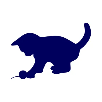 Samolepící dekorace Kočka 002 levá (23 - tmavě modrá) SAMOLEPKA NA AUTO, NÁLEPKA, FÓLIE, POLEP, TUNING, VLASTNÍ TEXT, TISK, AUTOSAMOLEPKY.cz, POLEPY, OBRÁZEK, LOGO, 3D STICKERS