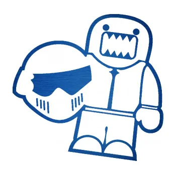 Autodoplněk Samolepka na auto Domo 015 pravá Stig (65 - škrábaný kov modrý) NÁLEPKA, FÓLIE, POLEPY, TUNING, VLASTNÍ TEXT, TISK, AUTOSAMOLEPKY.cz, SAMOLEPKY, OBRÁZEK, LOGO, VÝROBA, PRODEJ