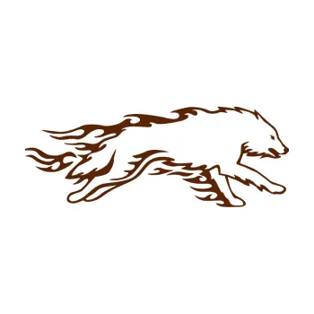 Samolepicí dekorace na vozidlo Animal flames 032 pravá vlk (15 - hnědá) SAMOLEPKA NA AUTO, NÁLEPKA, FÓLIE, POLEP, TUNING, VLASTNÍ TEXT, TISK, AUTOSAMOLEPKY.cz, POLEPY, OBRÁZEK, LOGO, 3D STICKERS