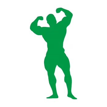 Polep vozidla Kulturista 003 pravá (12 - zelená) SAMOLEPKA NA AUTO, NÁLEPKA, FÓLIE, POLEP, TUNING, VLASTNÍ TEXT, TISK, AUTOSAMOLEPKY.cz, POLEPY, OBRÁZEK, LOGO, 3D STICKERS