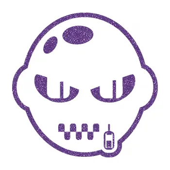 Samolepicí dekorace na vozidlo Kanibal pravá (87 - Ultra Metalic fialová) SAMOLEPKA NA AUTO, NÁLEPKA, FÓLIE, POLEP, TUNING, VLASTNÍ TEXT, TISK, AUTOSAMOLEPKY.cz, POLEPY, OBRÁZEK, LOGO, 3D STICKERS