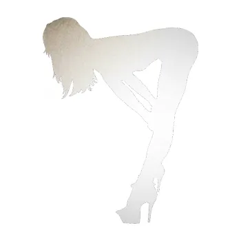 Polep vozidla SAMOLEPKA Erotická žena 050 levá (82 - odrazková reflexní bílá) NA AUTO, NÁLEPKA, FÓLIE, POLEP, TUNING, VLASTNÍ TEXT, TISK, AUTOSAMOLEPKY.cz, POLEPY, OBRÁZEK, LOGO, SAMOLEPKY