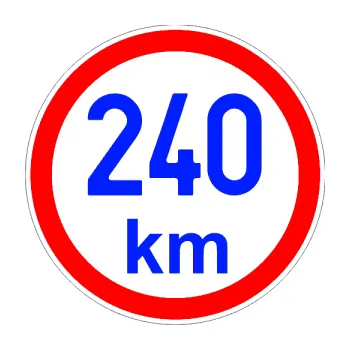 samolepka Maximální rychlost 240km - nejvyšší konstrukční rychlost (19 - modrá dynamic) SAMOLEPKA NA AUTO, NÁLEPKA, FÓLIE, POLEP, TUNING, VLASTNÍ TEXT, TISK, AUTOSAMOLEPKY.cz, POLEPY, OBRÁZEK, LOGO, 3D STICKERS