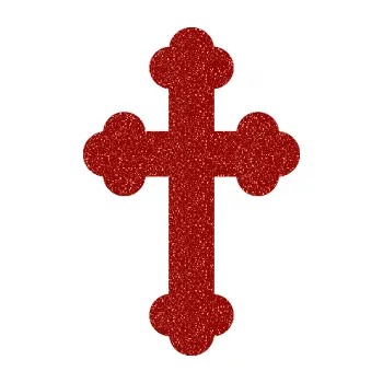 samolepka Křesťanský kříž 001 (86 - Ultra Metalic červená) SAMOLEPKA NA AUTO, NÁLEPKA, FÓLIE, POLEP, TUNING, VLASTNÍ TEXT, TISK, AUTOSAMOLEPKY.cz, POLEPY, OBRÁZEK, LOGO, 3D STICKERS