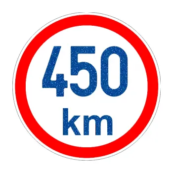 samolepka Maximální rychlost 450km - nejvyšší konstrukční rychlost (88 - Ultra Metalic modrá) SAMOLEPKA NA AUTO, NÁLEPKA, FÓLIE, POLEP, TUNING, VLASTNÍ TEXT, TISK, AUTOSAMOLEPKY.cz, POLEPY, OBRÁZEK, LOGO, 3D STICKERS