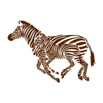 Samolepící dekorace SAMOLEPKA Interiér 020 levá zebry (15 - hnědá) NA AUTO, NÁLEPKA, FÓLIE, POLEP, TUNING, VLASTNÍ TEXT, TISK, AUTOSAMOLEPKY.cz, POLEPY, OBRÁZEK, LOGO, SAMOLEPKY