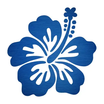 Samolepící dekorace SAMOLEPKA Kytička 001 pravá ibišek (65 - škrábaný kov modrý) NA AUTO, NÁLEPKA, FÓLIE, POLEP, TUNING, VLASTNÍ TEXT, TISK, AUTOSAMOLEPKY.cz, POLEPY, OBRÁZEK, LOGO, SAMOLEPKY