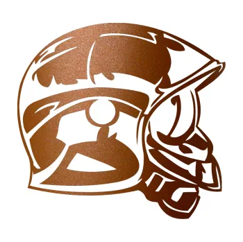 Samolepící dekorace SAMOLEPKA Helma pravá (44 - měděná metalíza) NA AUTO, NÁLEPKA, FÓLIE, POLEP, TUNING, VLASTNÍ TEXT, TISK, AUTOSAMOLEPKY.cz, POLEPY, OBRÁZEK, LOGO, SAMOLEPKY