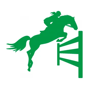 Samolepící dekorace Kůň 080 pravá skok přes překážku (12 - zelená) SAMOLEPKA NA AUTO, NÁLEPKA, FÓLIE, POLEP, TUNING, VLASTNÍ TEXT, TISK, AUTOSAMOLEPKY.cz, POLEPY, OBRÁZEK, LOGO, 3D STICKERS