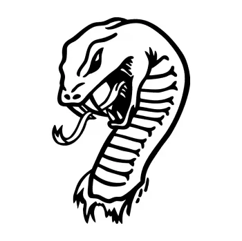 Samolepící dekorace Cobra levá (01 - černá) SAMOLEPKA NA AUTO, NÁLEPKA, FÓLIE, POLEP, TUNING, VLASTNÍ TEXT, TISK, AUTOSAMOLEPKY.cz, POLEPY, OBRÁZEK, LOGO, 3D STICKERS