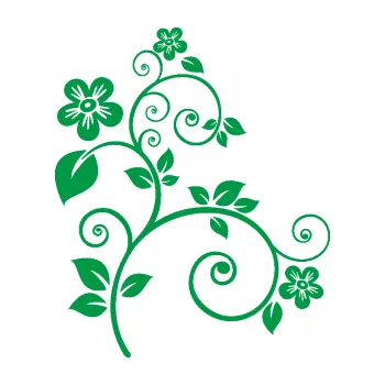 Samolepící dekorace Květina dekor 012 pravá (12 - zelená) SAMOLEPKA NA AUTO, NÁLEPKA, FÓLIE, POLEP, TUNING, VLASTNÍ TEXT, TISK, AUTOSAMOLEPKY.cz, POLEPY, OBRÁZEK, LOGO, 3D STICKERS