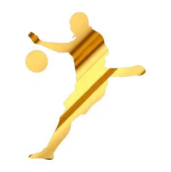 Samolepicí dekorace na vozidlo Fotbalista 022 levá (81 - chrom fólie zlatá zrcadlová) SAMOLEPKA NA AUTO, NÁLEPKA, FÓLIE, POLEP, TUNING, VLASTNÍ TEXT, TISK, AUTOSAMOLEPKY.cz, POLEPY, OBRÁZEK, LOGO, 3D STICKERS