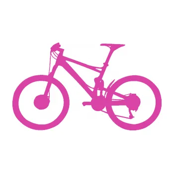 Polep vozidla SAMOLEPKA Kolo 001 levá - (horské kolo) (16 - růžová) NA AUTO, NÁLEPKA, FÓLIE, POLEP, TUNING, VLASTNÍ TEXT, TISK, AUTOSAMOLEPKY.cz, POLEPY, OBRÁZEK, LOGO, SAMOLEPKY