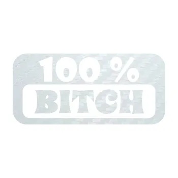 Polep vozidla SAMOLEPKA 100% Bitch nápis (51 - 3D karbon bílý) NA AUTO, NÁLEPKA, FÓLIE, POLEP, TUNING, VLASTNÍ TEXT, TISK, AUTOSAMOLEPKY.cz, POLEPY, OBRÁZEK, LOGO, SAMOLEPKY
