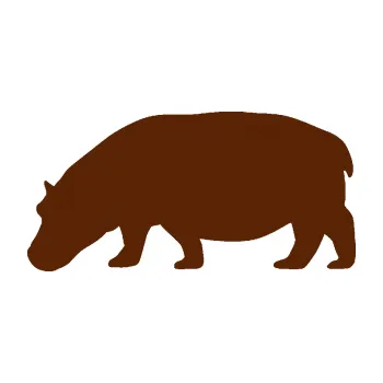 Samolepící dekorace Hroch 001 levá (15 - hnědá) SAMOLEPKA NA AUTO, NÁLEPKA, FÓLIE, POLEP, TUNING, VLASTNÍ TEXT, TISK, AUTOSAMOLEPKY.cz, POLEPY, OBRÁZEK, LOGO, 3D STICKERS