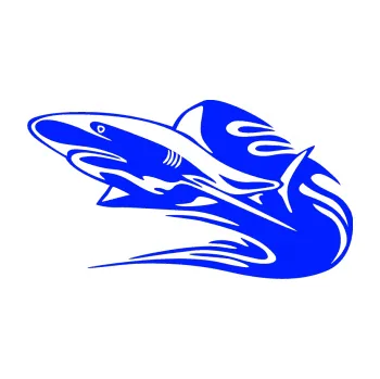 Samolepicí dekorace na vozidlo Animal flames 037 levá žralok (19 - modrá dynamic) SAMOLEPKA NA AUTO, NÁLEPKA, FÓLIE, POLEP, TUNING, VLASTNÍ TEXT, TISK, AUTOSAMOLEPKY.cz, POLEPY, OBRÁZEK, LOGO, 3D STICKERS