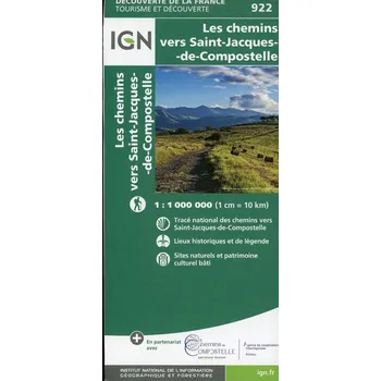 Les Chemins de Saint-Jacques de Compostelle 1:1 000 000