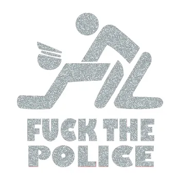 Samolepicí dekorace na vozidlo Fuck the police 001 (91 - Ultra Metalic stříbrná metalíza) SAMOLEPKA NA AUTO, NÁLEPKA, FÓLIE, POLEP, TUNING, VLASTNÍ TEXT, TISK, AUTOSAMOLEPKY.cz, POLEPY, OBRÁZEK, LOGO, 3D STICKERS