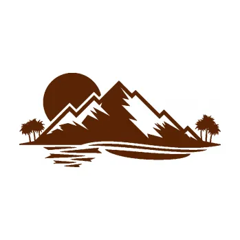 Samolepící dekorace Krajina hory 004 levá (15 - hnědá) SAMOLEPKA NA AUTO, NÁLEPKA, FÓLIE, POLEP, TUNING, VLASTNÍ TEXT, TISK, AUTOSAMOLEPKY.cz, POLEPY, OBRÁZEK, LOGO, 3D STICKERS