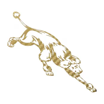 Polep vozidla SAMOLEPKA Pes 022 pravá Pudl (59 - 3D karbon zlatý) NA AUTO, NÁLEPKA, FÓLIE, POLEP, TUNING, VLASTNÍ TEXT, TISK, AUTOSAMOLEPKY.cz, POLEPY, OBRÁZEK, LOGO, SAMOLEPKY