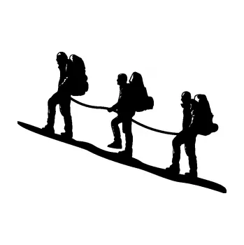 Samolepící dekorace SAMOLEPKA Horolezci levá (01 - černá) NA AUTO, NÁLEPKA, FÓLIE, POLEP, TUNING, VLASTNÍ TEXT, TISK, AUTOSAMOLEPKY.cz, POLEPY, OBRÁZEK, LOGO, SAMOLEPKY