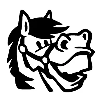 Samolepící dekorace SAMOLEPKA Kůň 041 pravá veselý (01 - černá) NA AUTO, NÁLEPKA, FÓLIE, POLEP, TUNING, VLASTNÍ TEXT, TISK, AUTOSAMOLEPKY.cz, POLEPY, OBRÁZEK, LOGO, SAMOLEPKY