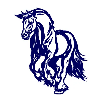 Samolepící dekorace SAMOLEPKA Kůň 054 levá (23 - tmavě modrá) NA AUTO, NÁLEPKA, FÓLIE, POLEP, TUNING, VLASTNÍ TEXT, TISK, AUTOSAMOLEPKY.cz, POLEPY, OBRÁZEK, LOGO, SAMOLEPKY