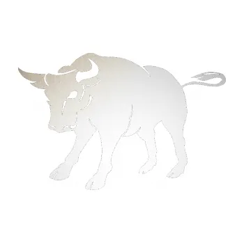 Samolepící dekorace SAMOLEPKA Býk 004 levá (82 - odrazková reflexní bílá) NA AUTO, NÁLEPKA, FÓLIE, POLEP, TUNING, VLASTNÍ TEXT, TISK, AUTOSAMOLEPKY.cz, POLEPY, OBRÁZEK, LOGO, SAMOLEPKY