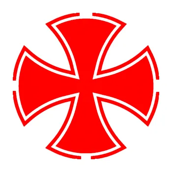 samolepka Maltézský kříž 003 (74 - Fluorescentní červená) SAMOLEPKA NA AUTO, NÁLEPKA, FÓLIE, POLEP, TUNING, VLASTNÍ TEXT, TISK, AUTOSAMOLEPKY.cz, POLEPY, OBRÁZEK, LOGO, 3D STICKERS