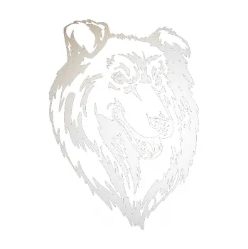 Polep vozidla SAMOLEPKA Pes 036 pravá Kolie (82 - odrazková reflexní bílá) NA AUTO, NÁLEPKA, FÓLIE, POLEP, TUNING, VLASTNÍ TEXT, TISK, AUTOSAMOLEPKY.cz, POLEPY, OBRÁZEK, LOGO, SAMOLEPKY