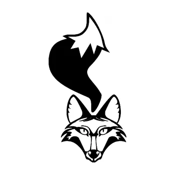 Samolepící dekorace SAMOLEPKA Liška 002 pravá (01 - černá) NA AUTO, NÁLEPKA, FÓLIE, POLEP, TUNING, VLASTNÍ TEXT, TISK, AUTOSAMOLEPKY.cz, POLEPY, OBRÁZEK, LOGO, SAMOLEPKY