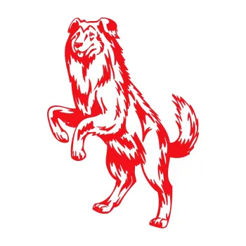 Polep vozidla SAMOLEPKA Pes 045 levá kolie (10 - červená) NA AUTO, NÁLEPKA, FÓLIE, POLEP, TUNING, VLASTNÍ TEXT, TISK, AUTOSAMOLEPKY.cz, POLEPY, OBRÁZEK, LOGO, SAMOLEPKY