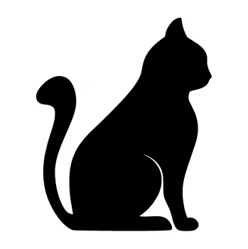 Samolepící dekorace SAMOLEPKA Kočka 001 pravá (01 - černá) NA AUTO, NÁLEPKA, FÓLIE, POLEP, TUNING, VLASTNÍ TEXT, TISK, AUTOSAMOLEPKY.cz, POLEPY, OBRÁZEK, LOGO, SAMOLEPKY