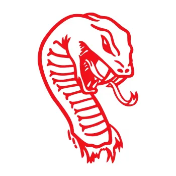 Samolepící dekorace SAMOLEPKA Cobra pravá (10 - červená) NA AUTO, NÁLEPKA, FÓLIE, POLEP, TUNING, VLASTNÍ TEXT, TISK, AUTOSAMOLEPKY.cz, POLEPY, OBRÁZEK, LOGO, SAMOLEPKY