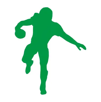 Polep vozidla Americký fotbal 006 levá (12 - zelená) SAMOLEPKA NA AUTO, NÁLEPKA, FÓLIE, POLEP, TUNING, VLASTNÍ TEXT, TISK, AUTOSAMOLEPKY.cz, POLEPY, OBRÁZEK, LOGO, 3D STICKERS