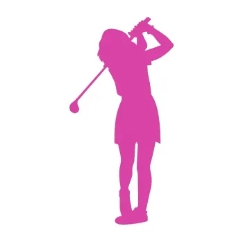 Polep vozidla SAMOLEPKA Golfistka 014 levá (16 - růžová) NA AUTO, NÁLEPKA, FÓLIE, POLEP, TUNING, VLASTNÍ TEXT, TISK, AUTOSAMOLEPKY.cz, POLEPY, OBRÁZEK, LOGO, SAMOLEPKY