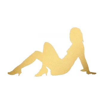 Polep vozidla SAMOLEPKA Erotická žena 028 levá (43 - zlatá metalíza) NA AUTO, NÁLEPKA, FÓLIE, POLEP, TUNING, VLASTNÍ TEXT, TISK, AUTOSAMOLEPKY.cz, POLEPY, OBRÁZEK, LOGO, SAMOLEPKY