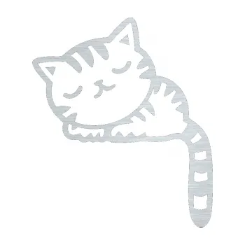 Samolepící dekorace SAMOLEPKA Kočka 004 levá (61 - škrábaný hliník) NA AUTO, NÁLEPKA, FÓLIE, POLEP, TUNING, VLASTNÍ TEXT, TISK, AUTOSAMOLEPKY.cz, POLEPY, OBRÁZEK, LOGO, SAMOLEPKY